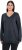 Ulla Popken Soft Fine Knit Pullover V-Neck Sweatshirt Marine - φούτερ/Φούτερ με κουκούλα - 