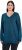 Ulla Popken Soft Fine Knit Pullover V-Neck Sweatshirt Teal - φούτερ/Φούτερ με κουκούλα - 