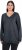 Ulla Popken Casual V-Neck Long Sleeve Sweater Navy Blue - φούτερ/Φούτερ με κουκούλα - 