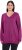 Ulla Popken Casual V-Neck Long Sleeve Sweater Berry - φούτερ/Φούτερ με κουκούλα - 