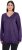 Ulla Popken Casual V-Neck Long Sleeve Sweater Deep Violet - φούτερ/Φούτερ με κουκούλα - 