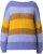 Ulla Popken Colorful Chunky Striped Sweater Lavender - φούτερ/Φούτερ με κουκούλα - 