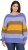Ulla Popken Colorful Chunky Striped Sweater Lavender - φούτερ/Φούτερ με κουκούλα - 