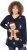 Ulla Popken Gingerbread Man Christmas Sweater Navy - φούτερ/Φούτερ με κουκούλα - 