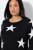 Ulla Popken Glitter Stars Soft Knit Sweater Black - φούτερ/Φούτερ με κουκούλα - Ζεστά Φούτερ, Hoodies & Πλεκτά