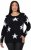 Ulla Popken Glitter Stars Soft Knit Sweater Black - φούτερ/Φούτερ με κουκούλα - 