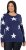 Ulla Popken Glitter Stars Soft Knit Sweater Blue - φούτερ/Φούτερ με κουκούλα - 