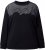 Ulla Popken Tulle Panel Sweatshirt Black - φούτερ/Φούτερ με κουκούλα - 