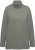 Ulla Popken Turtleneck Ribbed Trim Long Sleeve Sweater Grey - φούτερ/Φούτερ με κουκούλα - 