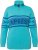 Ulla Popken Apres Ski Long Sleeve Troyer Collar Sweater Bright Turquoise - φούτερ/Φούτερ με κουκούλα - 