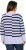 Ulla Popken Split Stripe Long Sleeve V-Neck Sweater Blue Grey - φούτερ/Φούτερ με κουκούλα - 