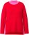 Ulla Popken Color Block Long Sleeve Sweater Lychee - φούτερ/Φούτερ με κουκούλα - 