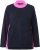 Ulla Popken Color Block Long Sleeve Sweater Ink Blue - φούτερ/Φούτερ με κουκούλα - 