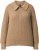 Ulla Popken Two-Tone Mixed Knit Troyer Collar Sweater Caramel - φούτερ/Φούτερ με κουκούλα - 
