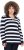 Ulla Popken Striped Polo Collar Long Sleeve Sweater Navy - φούτερ/Φούτερ με κουκούλα - 