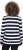 Ulla Popken Striped Polo Collar Long Sleeve Sweater Navy - φούτερ/Φούτερ με κουκούλα - 