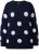Ulla Popken Fluffy Polka Dot Sweater Ink Blue - φούτερ/Φούτερ με κουκούλα - 