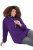 Ulla Popken Drawstring Collar Long Sleeve Sweatshirt Deep Violet - Ulla Popken - Ρούχα Ulla Popken Plus Size