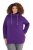 Ulla Popken Drawstring Collar Long Sleeve Sweatshirt Deep Violet - Ulla Popken - Ρούχα Ulla Popken Plus Size
