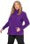 Ulla Popken Modular Fleece Zip Front Jacket Dark Plum - φούτερ/Φούτερ με κουκούλα - 