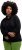 Ulla Popken Gathered Sleeve Oversized Fit Sweatshirt Black - φούτερ/Φούτερ με κουκούλα - 