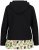 Ulla Popken Ruffle Hem A-line Fit Hooded Sweatshirt Black - φούτερ/Φούτερ με κουκούλα - 