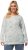 Ulla Popken Tie-Dyed Long Sleeve Sweatshirt Snow White - φούτερ/Φούτερ με κουκούλα - 