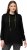 Ulla Popken GLOW Lettered Collared Sweatshirt Black - φούτερ/Φούτερ με κουκούλα - 