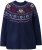 Ulla Popken Norwegian Style Christmas Sweater Blue - φούτερ/Φούτερ με κουκούλα - 
