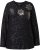 Ulla Popken Metallic Print Extra Soft Christmas Sweatshirt Black - φούτερ/Φούτερ με κουκούλα - 
