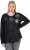 Ulla Popken Metallic Print Extra Soft Christmas Sweatshirt Black - φούτερ/Φούτερ με κουκούλα - 