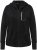 Ulla Popken HYPRAR Zip Front Hooded Stretch Sweatshirt Black - φούτερ/Φούτερ με κουκούλα - 