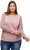 Ulla Popken Mixed Knit Patch Look Sweatshirt Old Pink - φούτερ/Φούτερ με κουκούλα - 