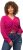 Ulla Popken Shaker Stitch Cropped Gathered Sweater Fuchsia Pink - φούτερ/Φούτερ με κουκούλα - 