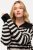 Ulla Popken Striped Troyer Collar Sweater Black - φούτερ/Φούτερ με κουκούλα - Ζεστά Φούτερ, Hoodies & Πλεκτά