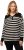 Ulla Popken Striped Troyer Collar Sweater Black - φούτερ/Φούτερ με κουκούλα - 
