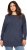 Ulla Popken Layered Look Button Sleeve Sweatshirt Navy - φούτερ/Φούτερ με κουκούλα - 
