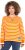 Ulla Popken Striped Drawstring Hem Sweatshirt Orange - φούτερ/Φούτερ με κουκούλα - 