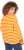 Ulla Popken Striped Drawstring Hem Sweatshirt Orange - φούτερ/Φούτερ με κουκούλα - 
