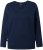 Ulla Popken Stripe Panel Long Sleeve V-Neck Sweatshirt Navy - φούτερ/Φούτερ με κουκούλα - 