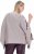Ulla Popken Brushstroke Knit Poncho Beige - φούτερ/Φούτερ με κουκούλα - 