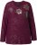 Ulla Popken Metallic Print Extra Soft Christmas Sweatshirt Dark Wine Red - φούτερ/Φούτερ με κουκούλα - 