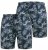 D555 Cleethorpes Hawaii Printed Swimshorts Navy - Μαγιό - Μαγιό ανδρικά μεγάλα μεγέθη