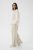 Kaffe Curve Sirana Pants Beige Melange/Black Stripe - Παντελόνια από ύφασμα - 