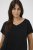 Kaffe Curve Jena V-Neck T-shirt Βαθύ μαύρο - Μπλουζάκια - 