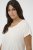 Kaffe Curve Jena V-Neck T-shirt Chalk - Μπλουζάκια - 