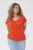 Kaffe Curve Jena V-Neck T-Shirt Grenadine Red - Μπλουζάκια - 