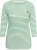 Kaffe Curve Lia Boatneck 3/4 T-Shirt Chalk/Bright Green - Μπλουζάκια και τοπ - 