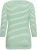 Kaffe Curve Lia Boatneck 3/4 T-Shirt Chalk/Bright Green - Μπλουζάκια και τοπ - 