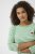 Kaffe Curve Lia Boatneck 3/4 T-Shirt Chalk/Bright Green - Μπλουζάκια και τοπ - 